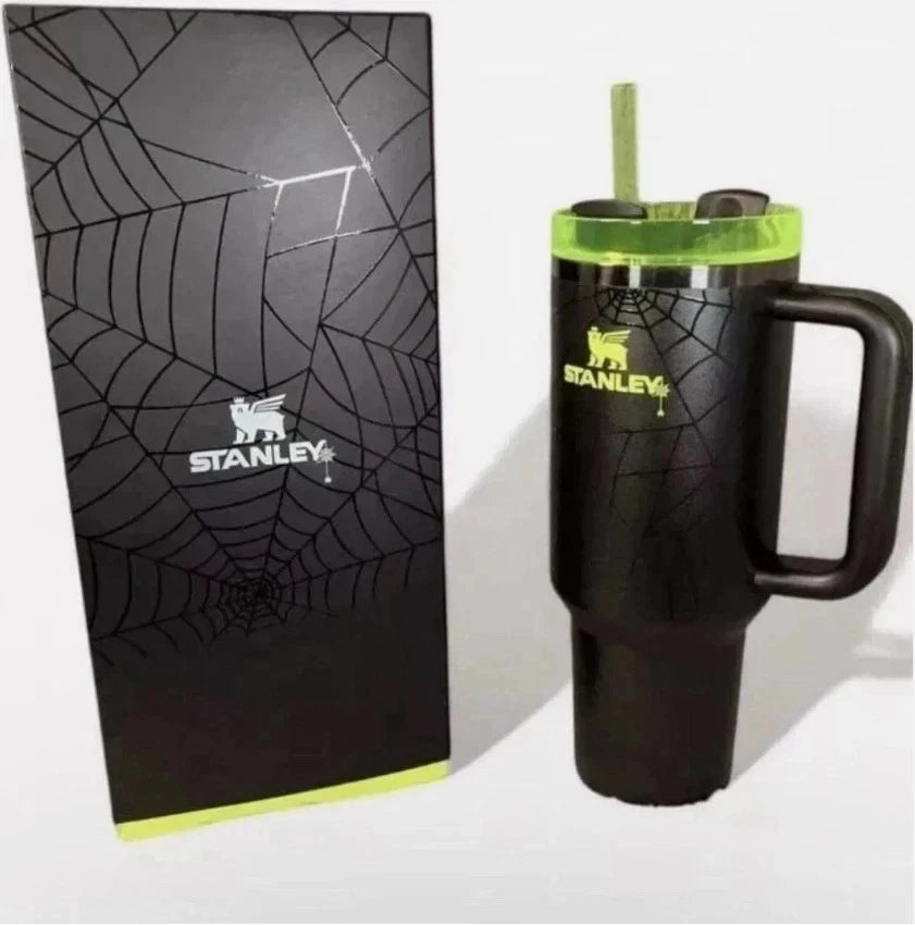 Stanley Halloween Web Glow H2.0 Quencher 40oz Tumbler – Limited Edition with Straw